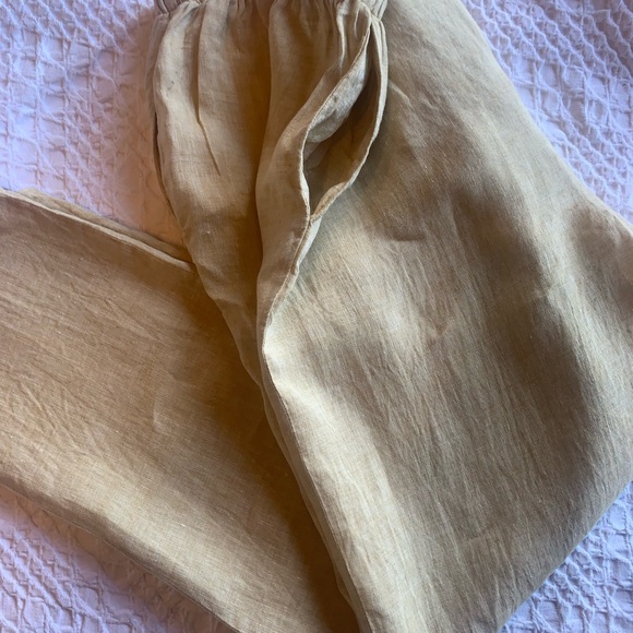 Flax 100% Linen Casual Pants with Pockets - Picture 12 of 16